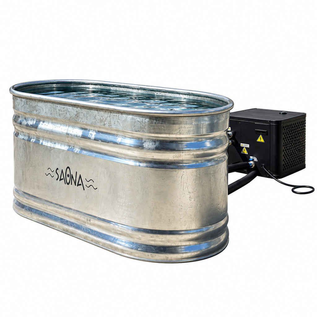 SA0NA Baignoire Bain Froid Acier galvanisé 440 L avec filtration et chiller réversible 5 kW Wi-Fi