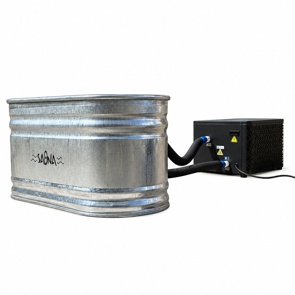 SA0NA Baignoire Bain Froid Acier galvanisé 440 L avec filtration et chiller réversible 5 kW Wi-Fi